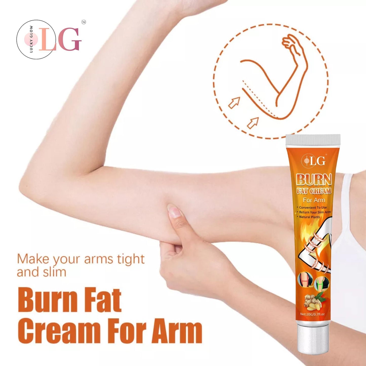 Lucky Glow BURN Fat Cream For Arm (20gm)